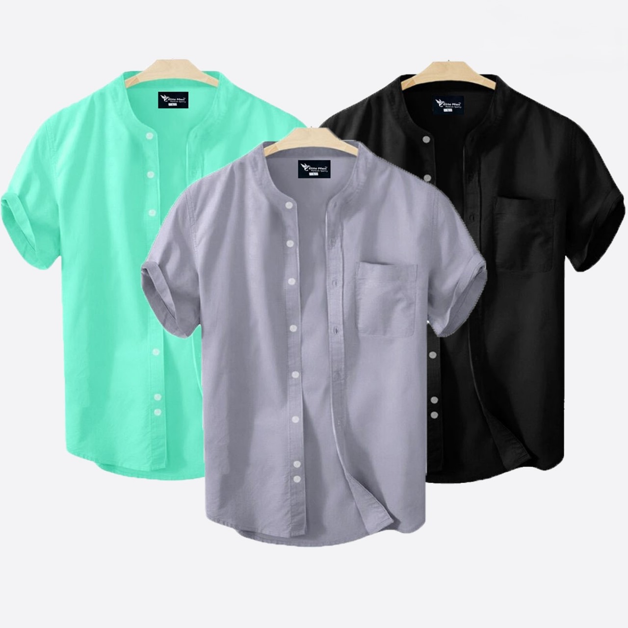 Bend Coller Short Sleeve  Shirt