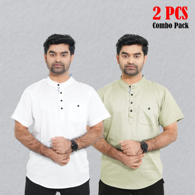 Cotton Stripe Fabrics Premium Quality Katua - Lomen  & White.