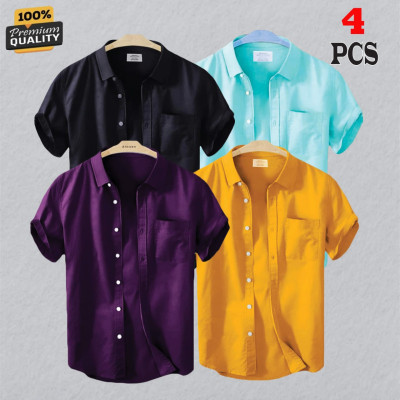 Premium Quality Short Sleeve Shirt _Black , Kathali _Pest & Black