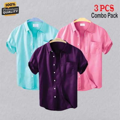 Premium Quality Short Sleeve Shirt _ Pink _Pest & Purpel