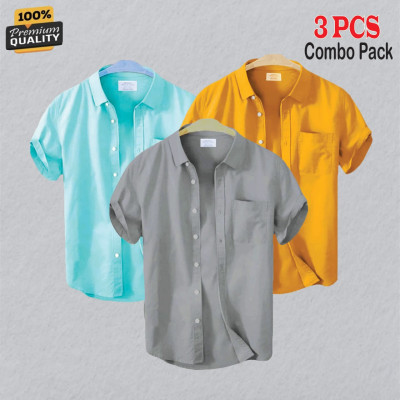 Premium Quality Short Sleeve Shirt _  Pest ,, Kathali & Ash