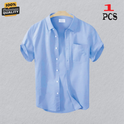 Premium Quality Short Sleeve Shirt  _ Sky Blue