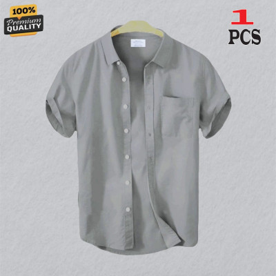 Premium Quality Short Sleeve Shirt  ,Ash