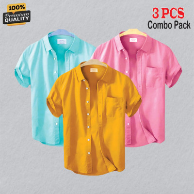Premium Quality Short Sleeve Shirt _ Pink _Pest & Kathali