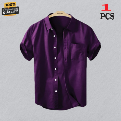 Premium Quality Short Sleeve Shirt _  Purpel