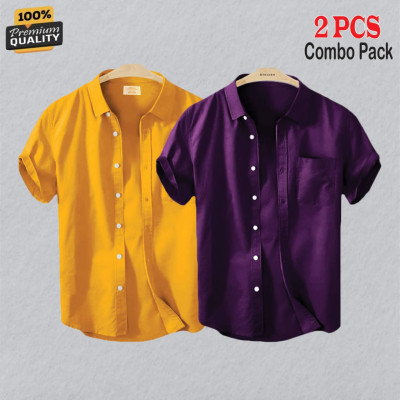 Premium Quality Short Sleeve Shirt _  Kathali ,, Purpel