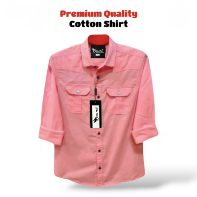 Premium Quality Double Pocket Shirt - Pink