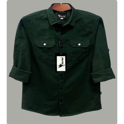 Premium Quality Double Pocket Shirt - Green