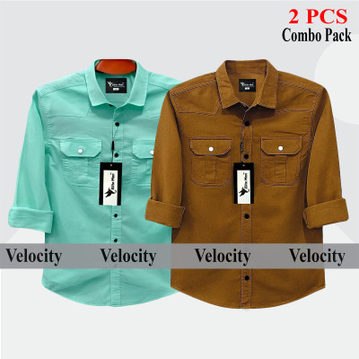 2 Pcs Combo Premium Quality Double Pocket Shirt - Banson & Pest.