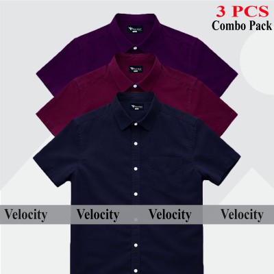 Premium Quality Short Sleeve Shirt _Merun ,Black & Purpel
