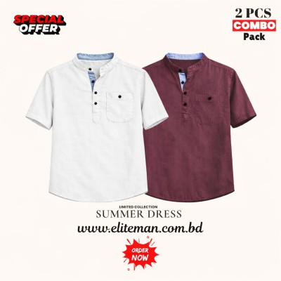 Cotton Stripe Fabrics Premium Quality Katua - White & Purple