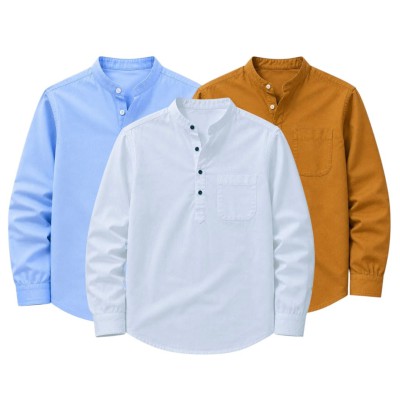 Oxford Cotton Fabrics Full Sleeve Katua For Men's_White & Sky Blue,,Kathali..