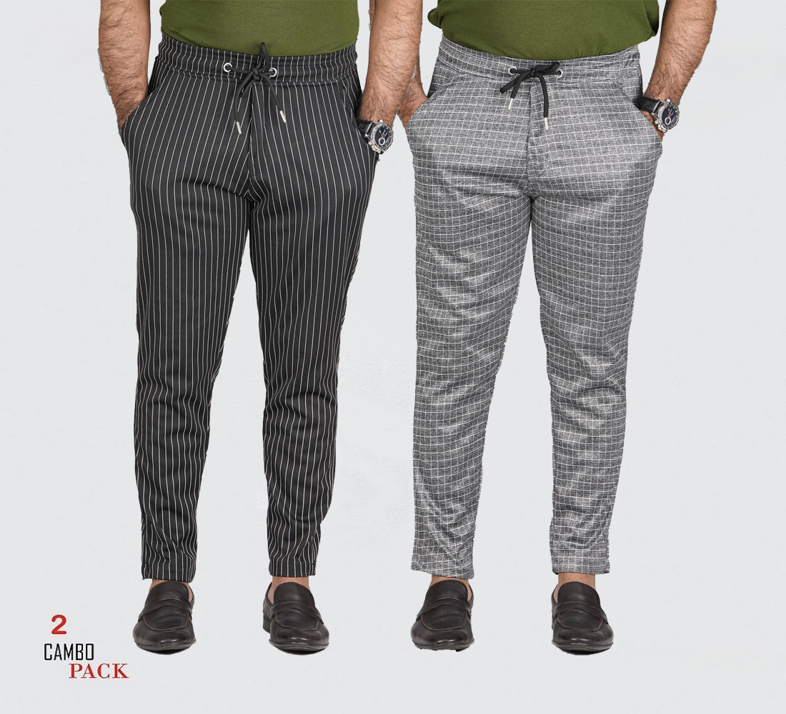 2920031 Black-Grey Check Trousers